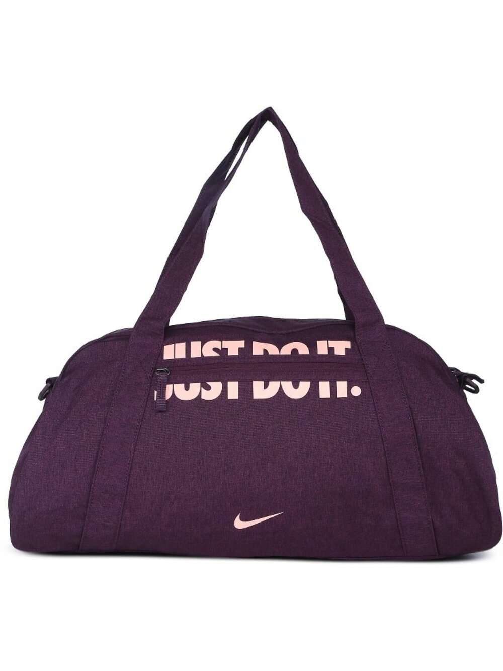 Nike Gym Club Duffel Bag Purple "Just Do It" Logo With Dual Handles & Adjustable